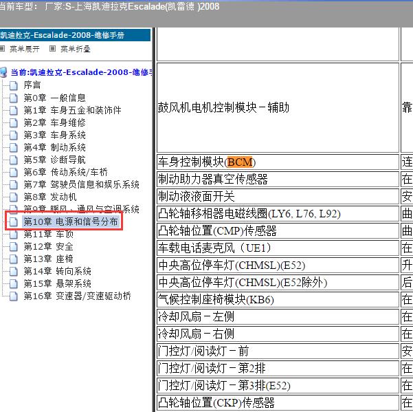 2008年上海凯迪拉克-Escalade(凯雷德 ) 车身电脑位置