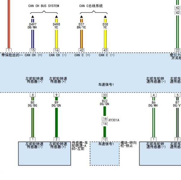 2019年广汽菲克JEEP指南者ABS电路图和C0039故障码维修手册