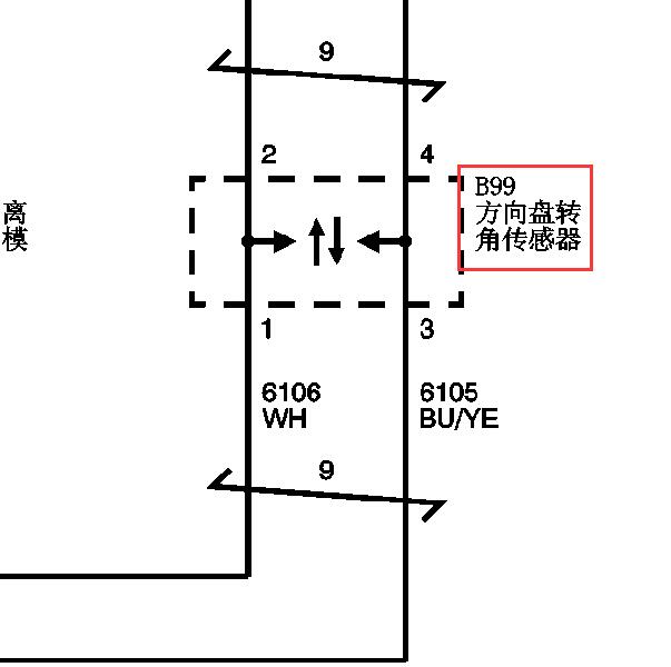 2013年上海别克-君越 方向盘角度传感器电路图