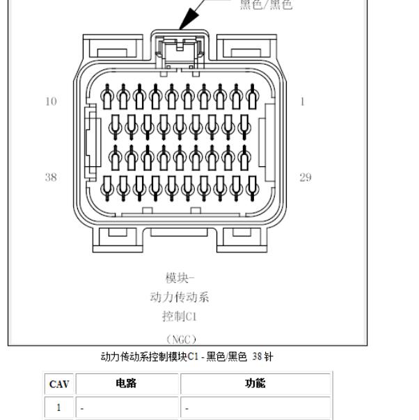 2008年铂锐发动机 变速箱针脚定义