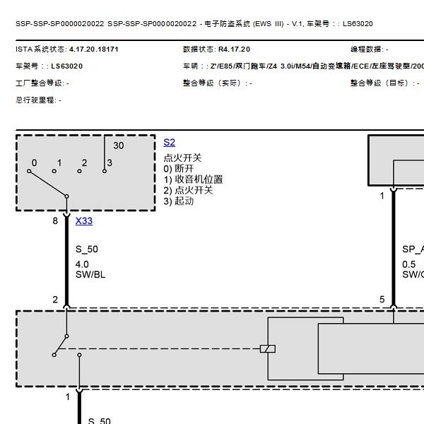 2004年宝马Z4防盗系统电路图