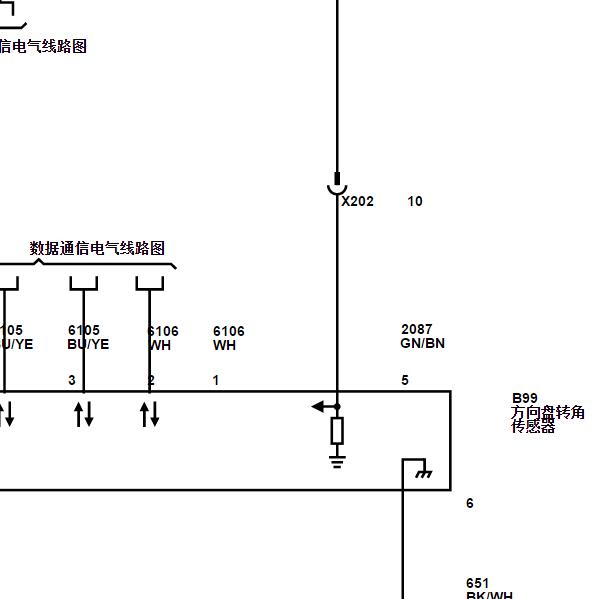 2015年上海别克-英朗 转向角传感器电路图