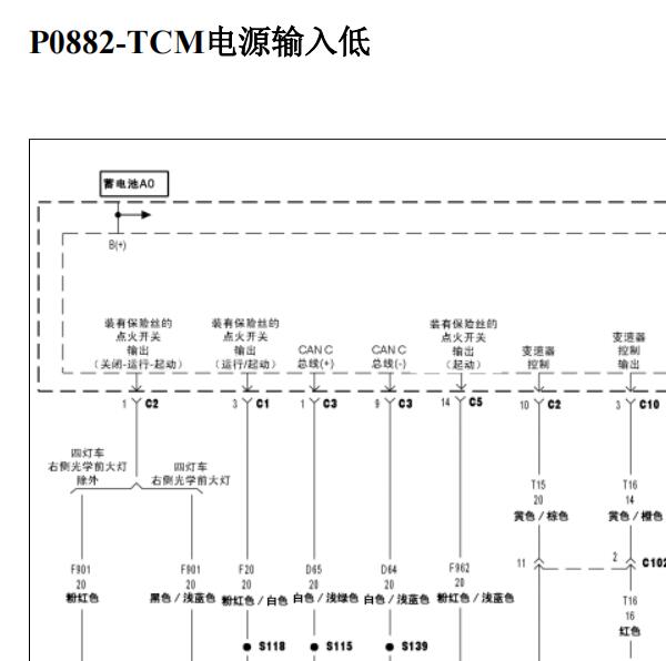 2008年克莱斯勒铂锐P0882故障码维修手册