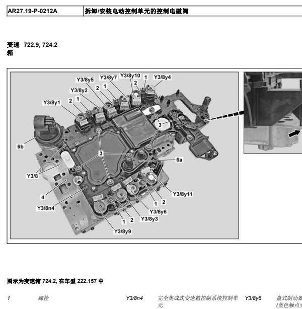 2012年奔驰GLK300变速箱阀体维修手册