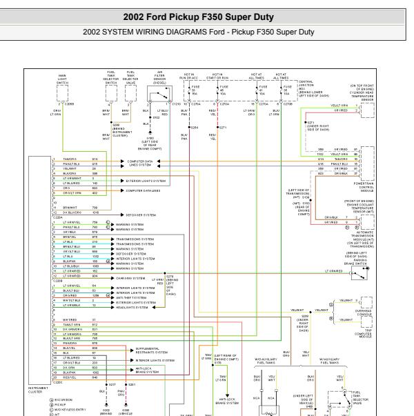 2002年福特F-350罗盘电路图