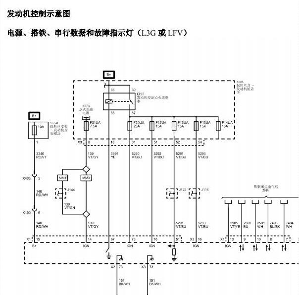 2018年雪佛兰科沃兹发动机电路图