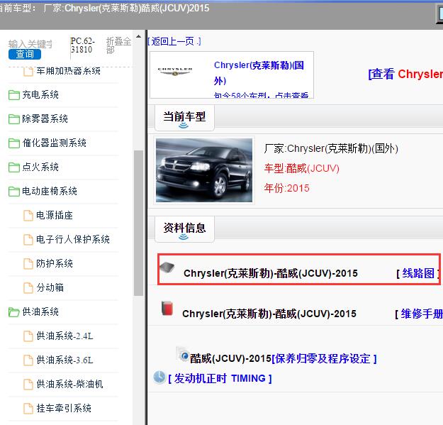 2015年Chrysler(克莱斯勒)-酷威(JCUV) 全车电路图