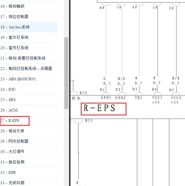 2016年比亚迪秦混动转向电路图