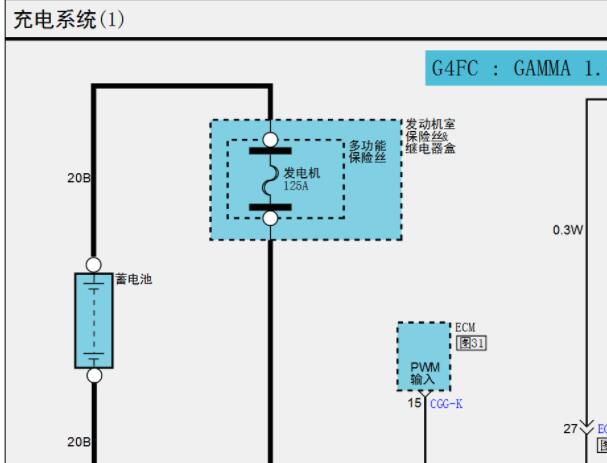 2011年现代伊兰特悦动发电机电路图