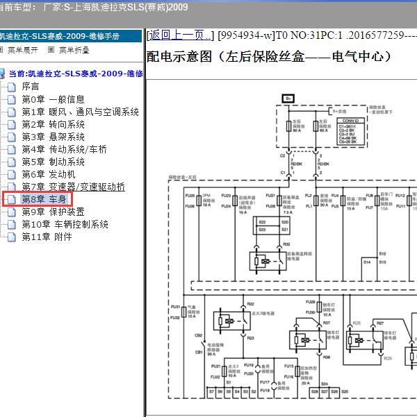 2009年上海凯迪拉克-SLS(赛威) 保险电路图