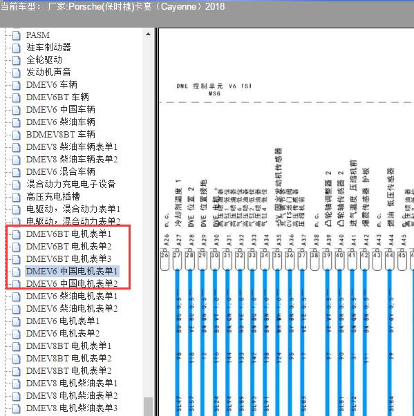 2018年保时捷卡宴发动机电路图