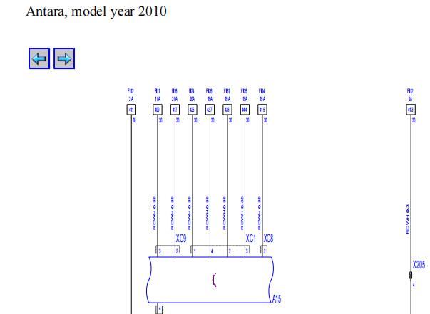 2010年欧宝安德拉防盗电路图和防盗模块位置图