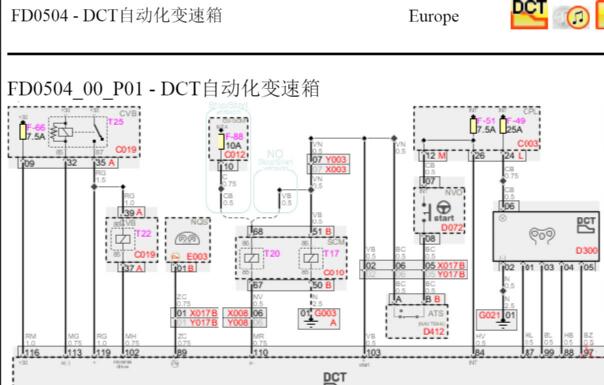 2012年法拉利加利福尼亚变速箱电路图