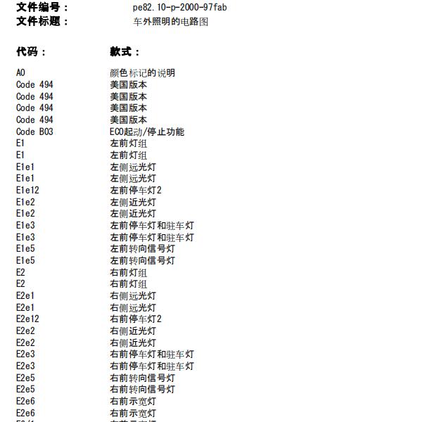 2011年奔驰GLK300灯光电路图