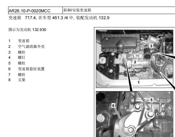 2008年奔驰Smart变速箱维修手册