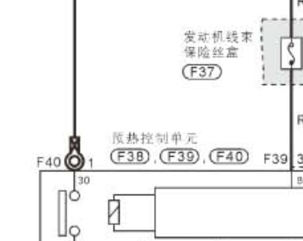 2015-2018年郑州日产锐骐预热控制电路图