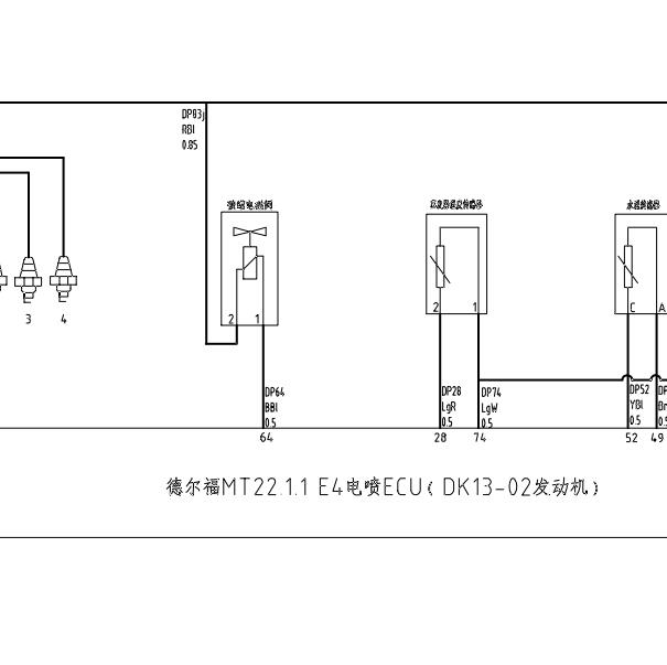 东风小康DK13发动机电路图
