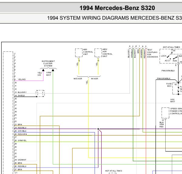 1994年奔驰S320发动机电路图