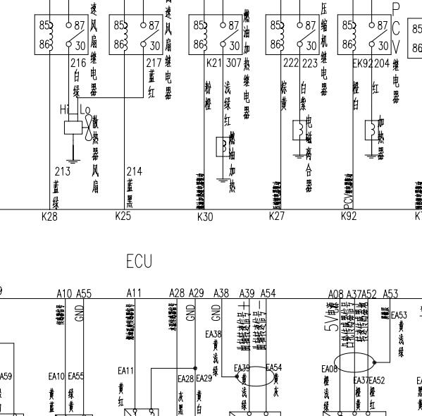 2020年中兴威虎SD4V256R发动机电路图