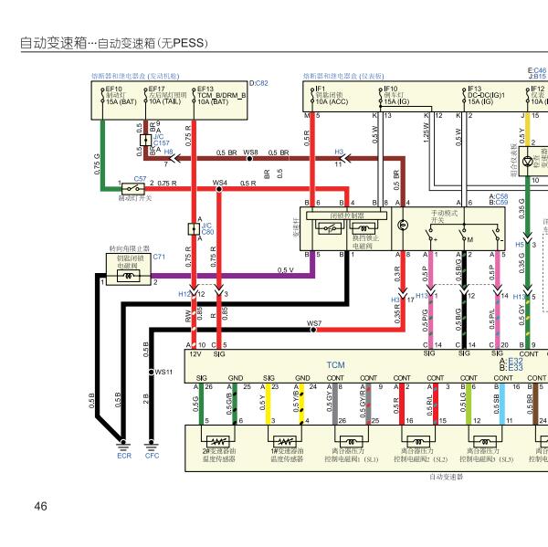 2017年五十铃D-Max 变速箱电路图