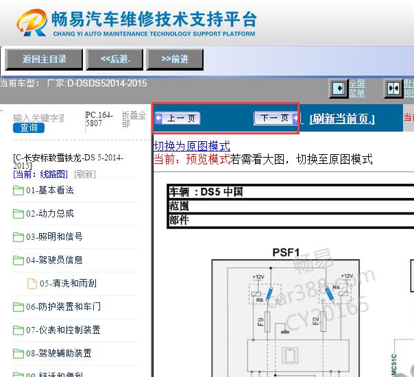 2014-2015年DS汽车DS5全车电路图