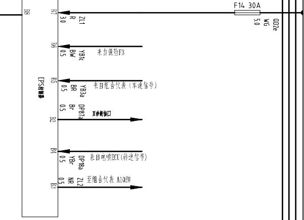 2015年东风小康C37转向助力电路图