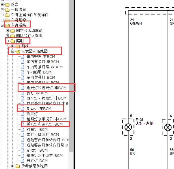 2020-2021年五菱宏光MINIEV灯光电路图