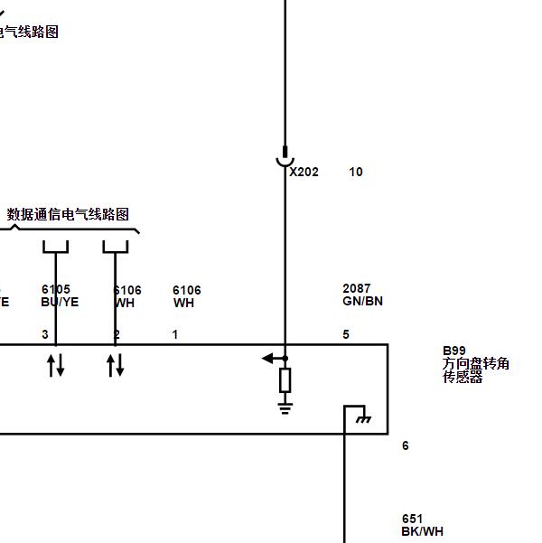 2017年上海别克-英朗 转向角传感器电路图