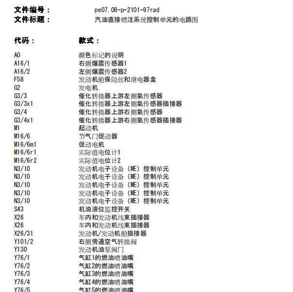 2016年奔驰R320发动机电路图