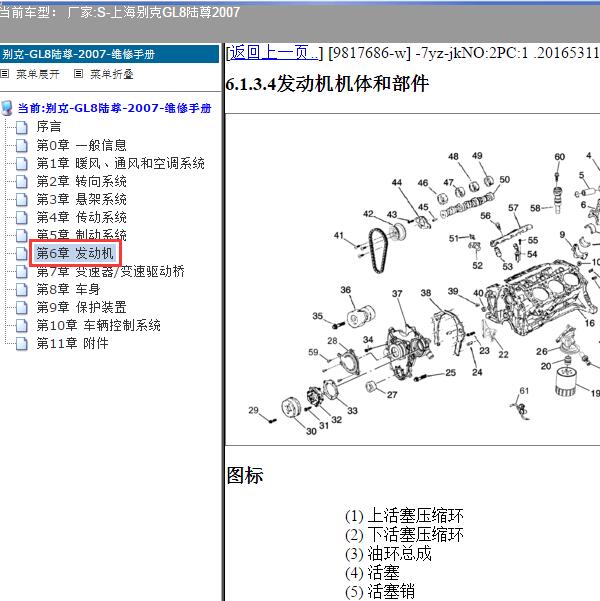 2007年上海别克-GL8陆尊 发动机分配图