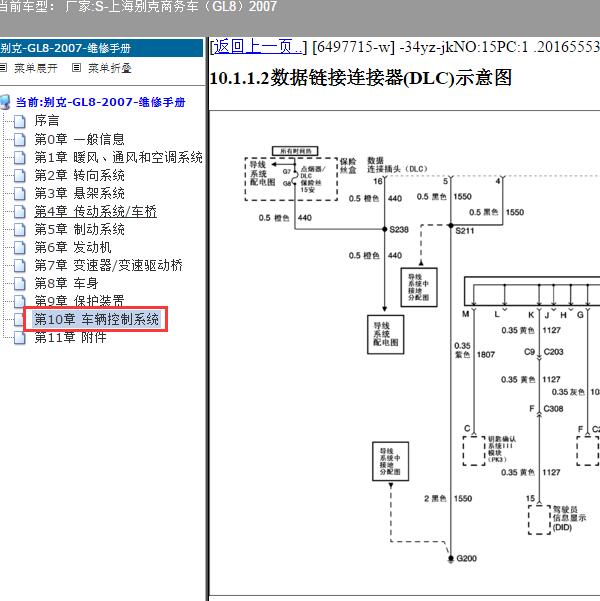 2007年上海别克-商务车（GL8）通信电路图