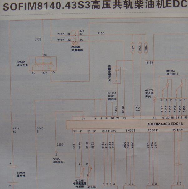 依维柯SOFIM8140.43S3发动机电路图