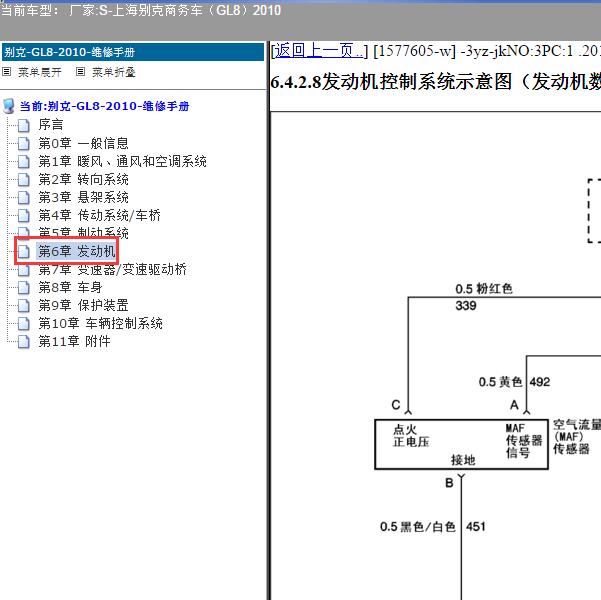 2010年上海别克-商务车（GL8）发动机电路图