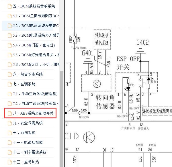 2015-2016年奇瑞瑞虎3刹车开关电路图