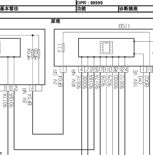 2014年标致408通讯电路图