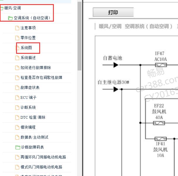 2018-2019年奔腾B30 EV空调电路图