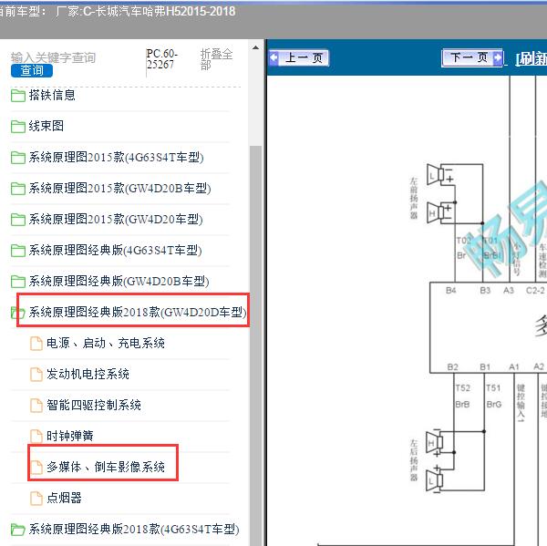 2015-2018年长城汽车-哈弗H5 音响电路图