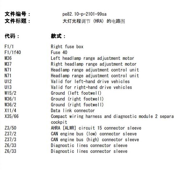 2003年奔驰S350L大灯电路图