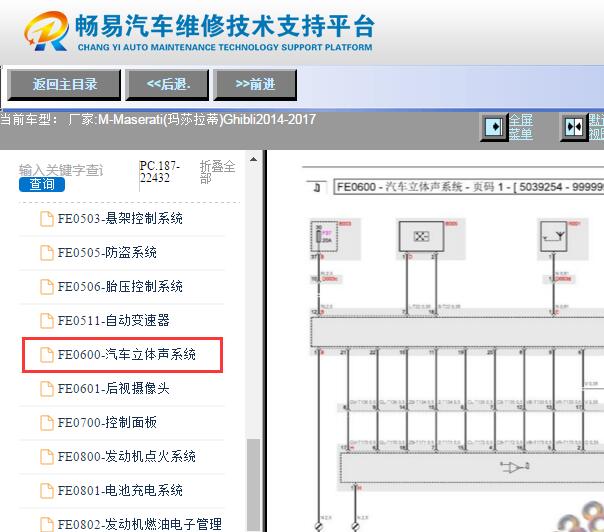 2014-2017年玛莎拉蒂吉博力娱乐音响显示屏电路图