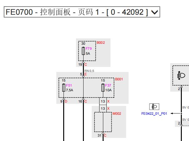2007年玛莎拉蒂总裁仪表电路图资料