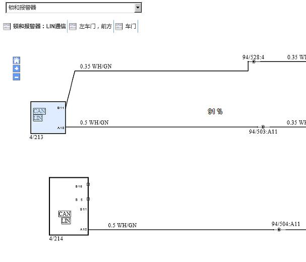 2021年沃尔沃S90座椅门锁和空调电路图
