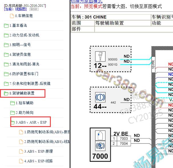 2017年标致301 ABS电路图