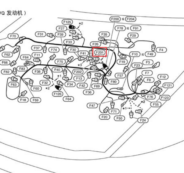 2011年日产天籁发动机爆震传感器位置