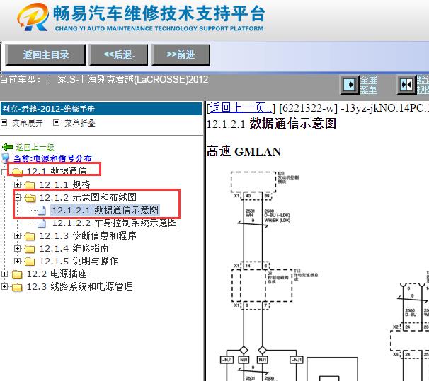 2012年别克君越网络通讯电路图