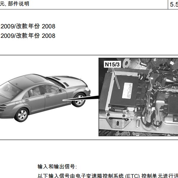 2006年奔驰S600 N15/3位置