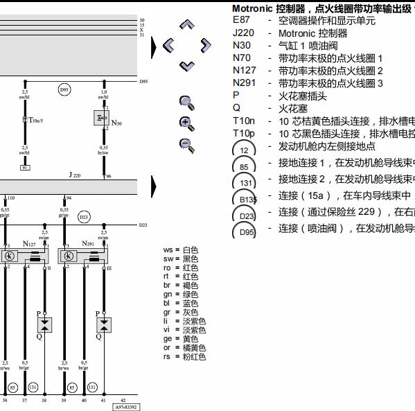 2001年奥迪A6 BES电路图