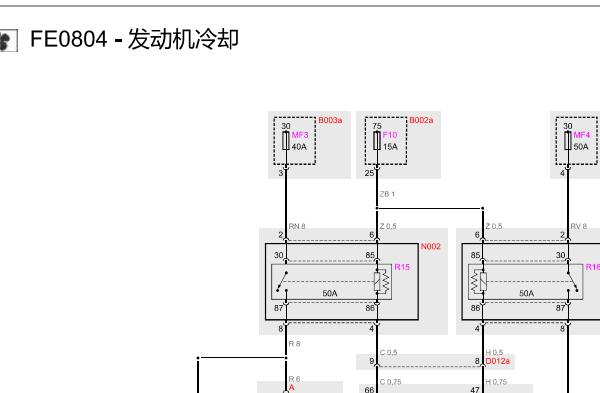 2011年玛莎拉蒂GranTurismo冷却风扇电路图