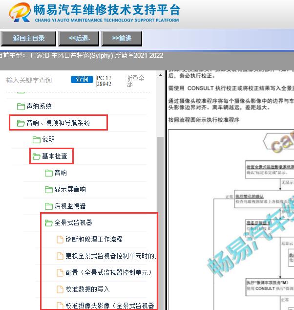 2021年日产轩逸摄像头校准资料