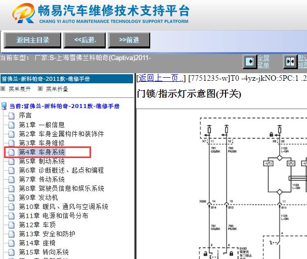 2011年雪佛兰科帕奇门锁电路图