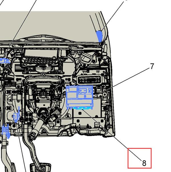 2020年上海凯迪拉克-XT4 网关位置